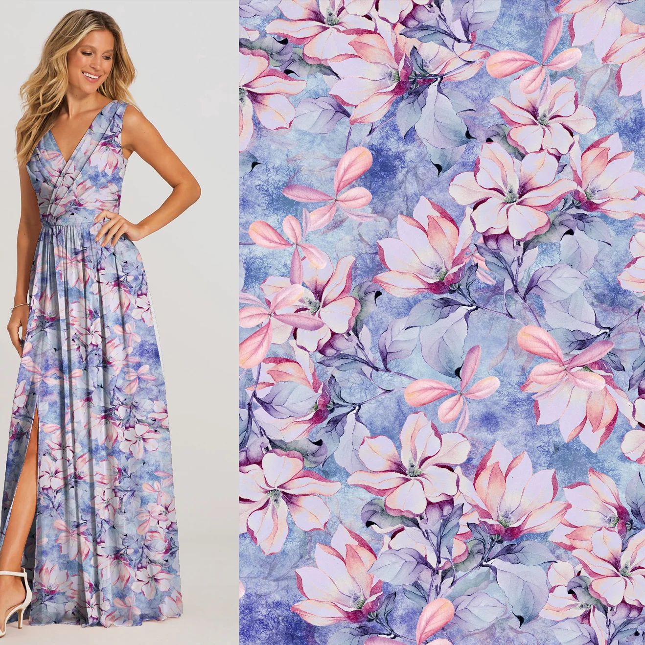 Custom digital printing rayon poplin digital print fabric digital print silk fabric