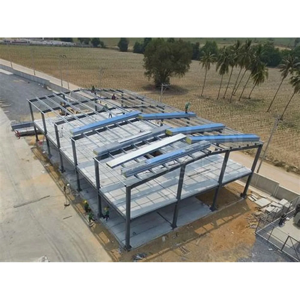 50 x 120 Prefabricated Metal Building Prefab Steel Structure Scrap Warehouse With Living Quarters