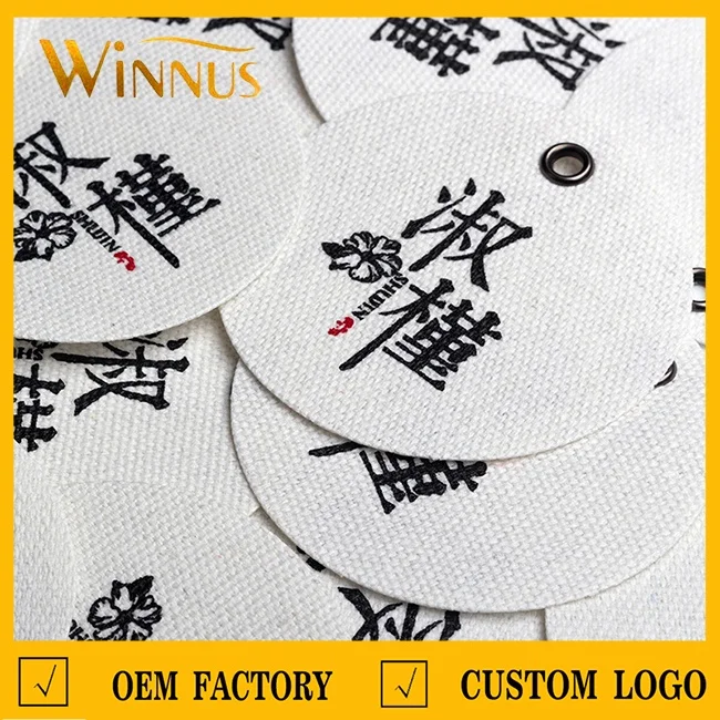 custom logo print clothes cloth fabric swing ticket garment cotton hangtag perfume eco friendly canvas hang tag for clothing