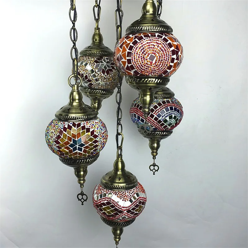 CSLIDO Glass Turkish Hanging Light Energy Saving Istanbul Lamp Turkish Mosaic Lamp And Chandeliers