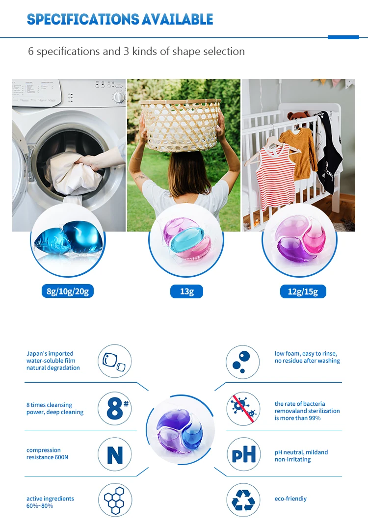 24 grams  Ultra clean premium soda alternative liquid laundry  detergent soap 3in1  condensate capsules laundry detergent beads