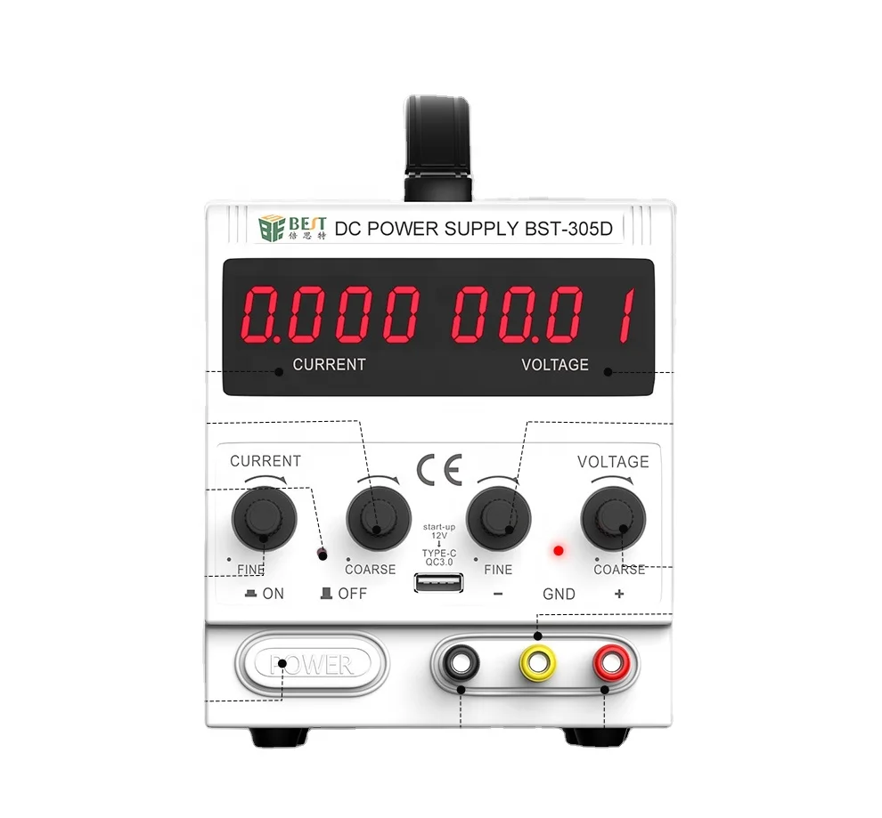 ODM-305D  cheap price dc power supply regulated digital and analog dc power supply  for mobile repair use