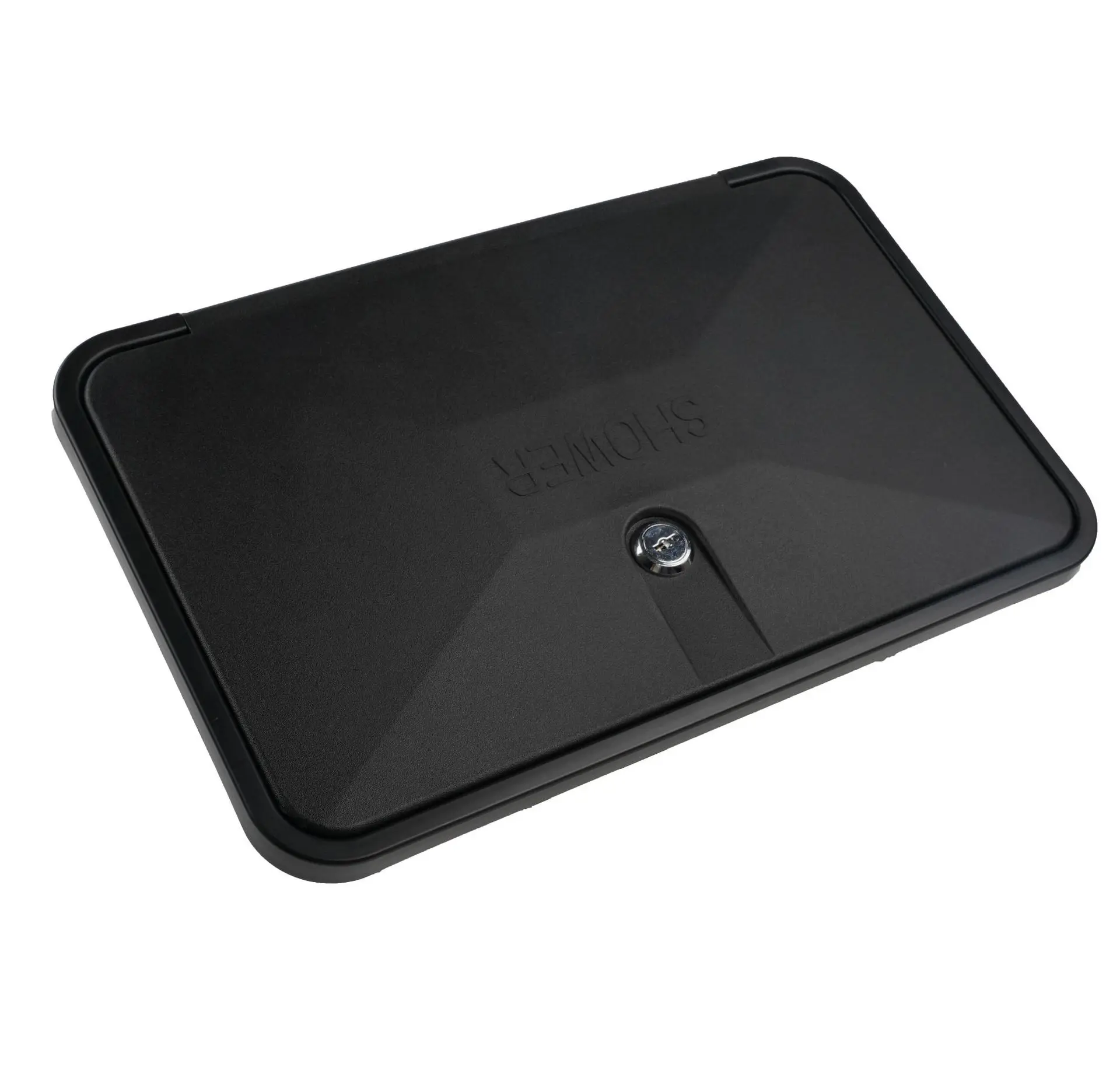 Watermark Black Lockable Outdoor External Shower box for Caravan Motorhome Van Camper RV Boat Shower Box