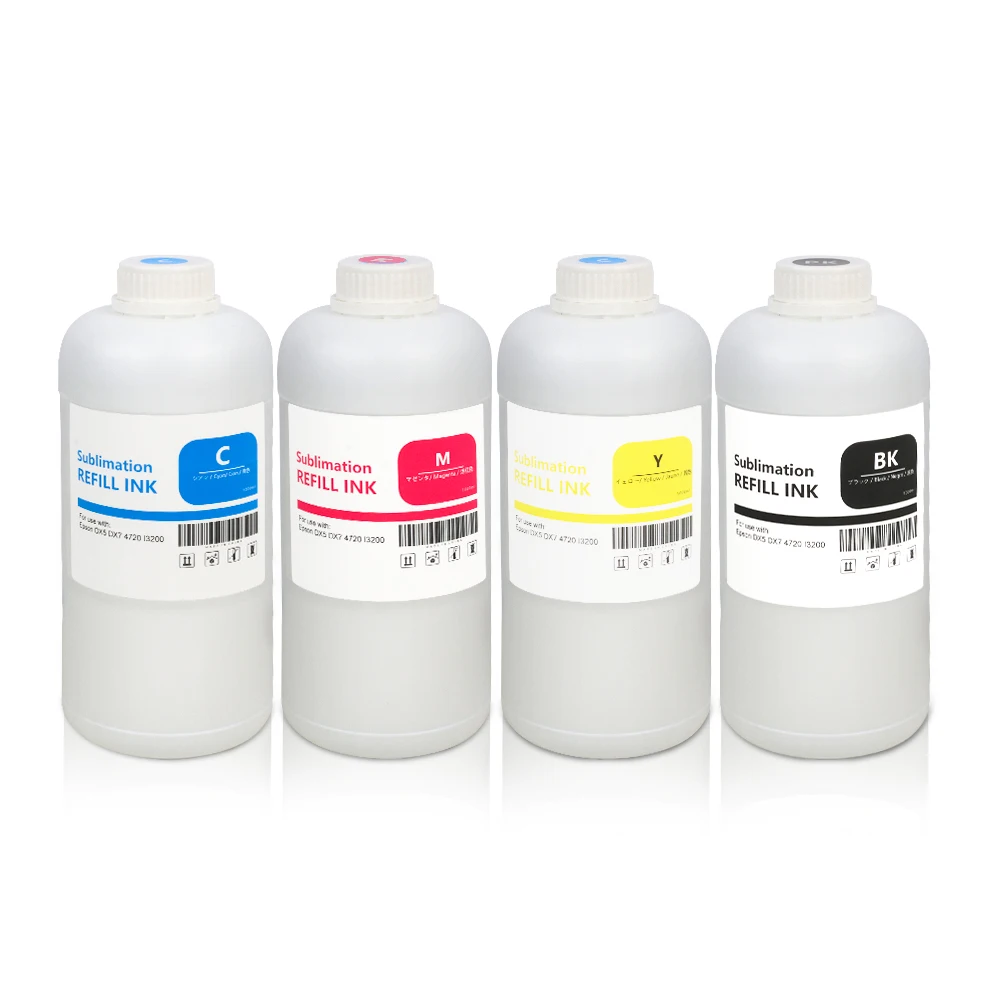 Winnerjet 4 Colors 1000ml Dye Sublimation Ink i3200 DX11 DX5 DX6 XP600 Textile Printer Sublimation Inks