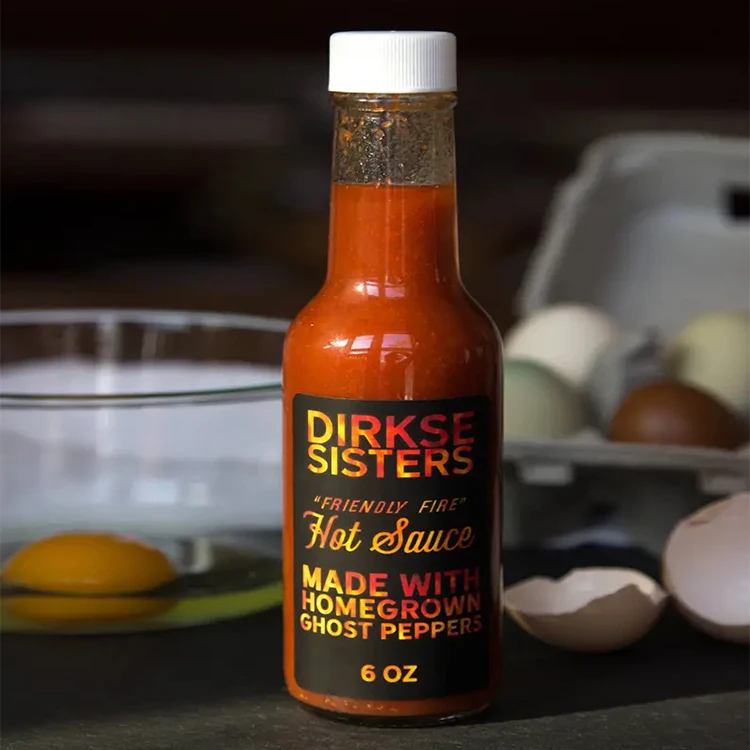 bulk quantity custom waterproof CMYK printing hot sauce label for sauces manufacturing company