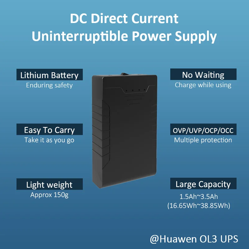 High Energy OL3 12V DC Mini UPS 3500mAh Mini UPS For WIFI/Router/Moden/CCTV
