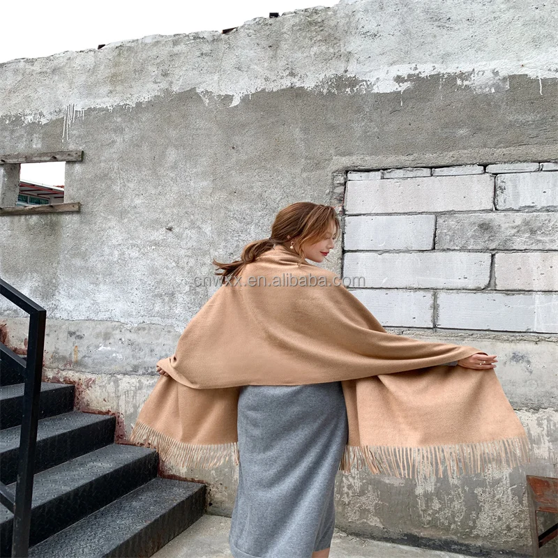 High-grade pure cashmere shawl bib dual purpose warm women soft skin