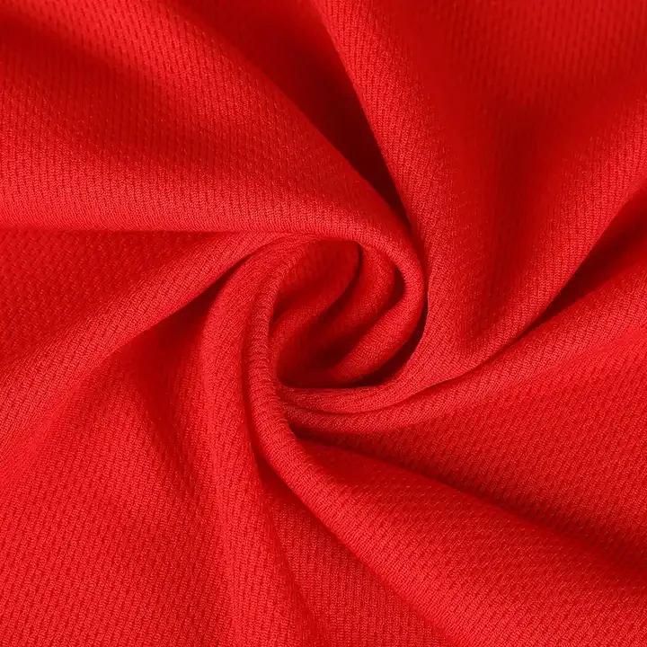 Customize quick dry 100% polyester bird eye single jersey dyeing knit sportswear fabric