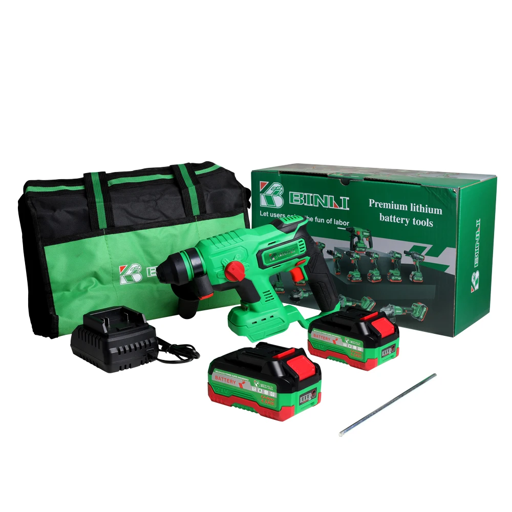Power Hammer Drill BINLI OEM ODM Hot Sale Electric Power Tools 21v Li-ion Battery 4 Functions Cordless Rotary Hammer Drill
