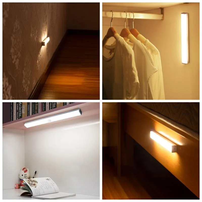 Led Night Cabinet Toilet With Clothes Hallway Intertek Small Indoor Under Stair Pir Switch Wardrobe Motion Sensor Light