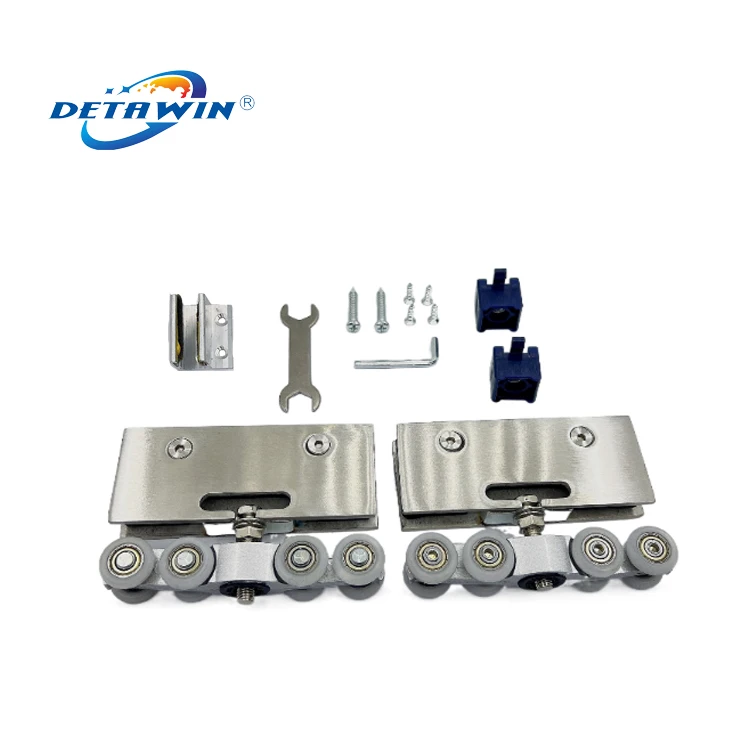 High Quality Shower Glass Door  Hardware Fittings  System 4 Wheel Top Sliding Door Roller Hanging Wheels