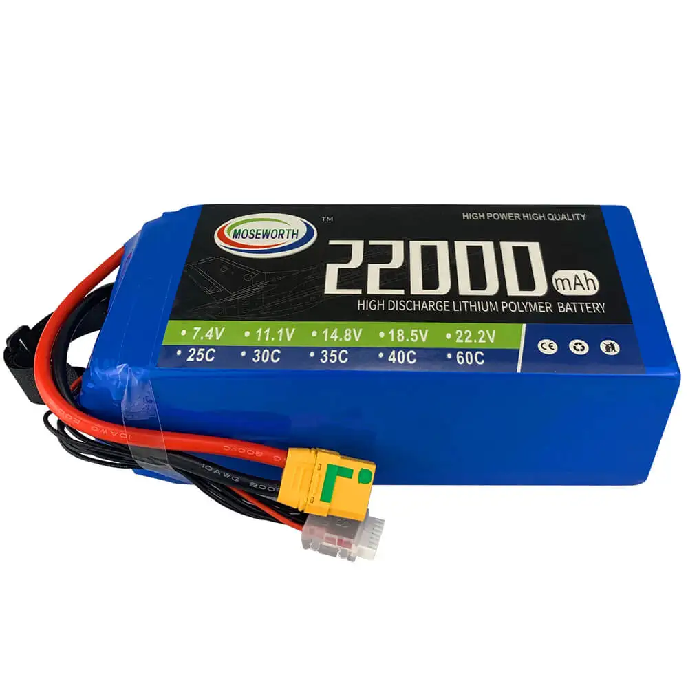 OEM 22.2V 6S 8000mah 10000mah 12000mah 16000mah 22000mAh 25C RC LiPo Battery RC Car Agricultural Spraying Drone