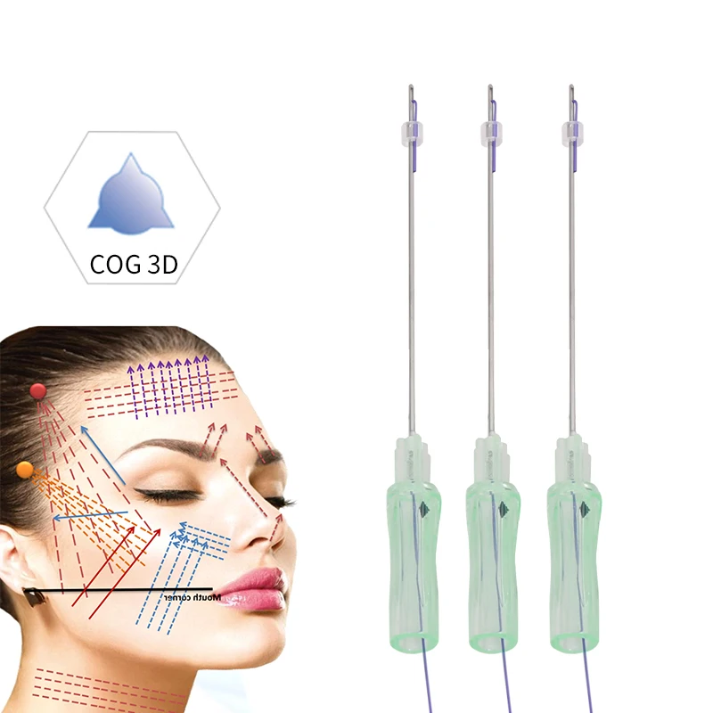 Firmosa korea medical suture fio pdo Cog3 L needle blunt cannula face lifting pcl plla pdo barbed thread