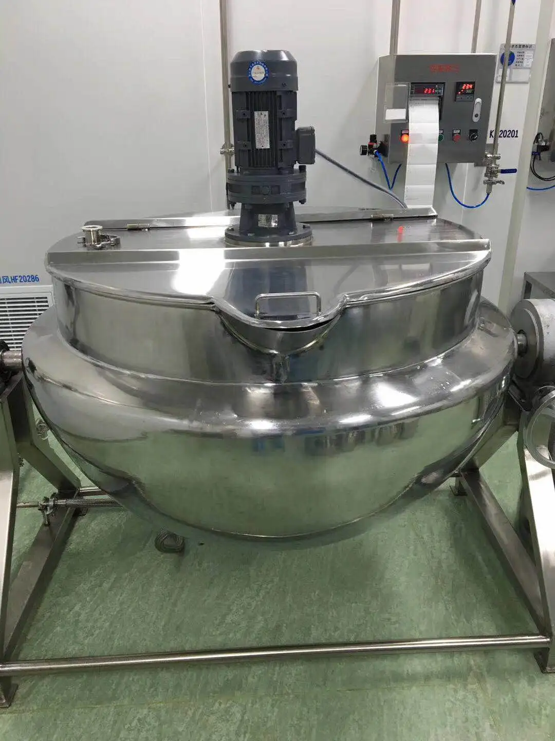 Stainless steel  electric/steam heated  tilting jacket kettle cooking tank