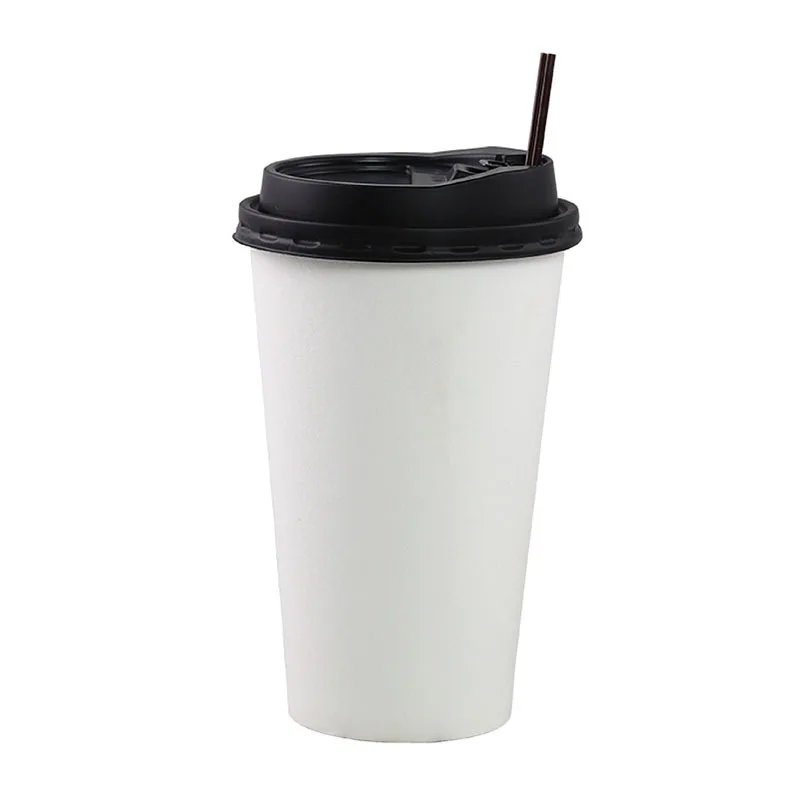 Double Wall Cute Hot Paper Coffee Cup 8 floz For Coffee With Lids