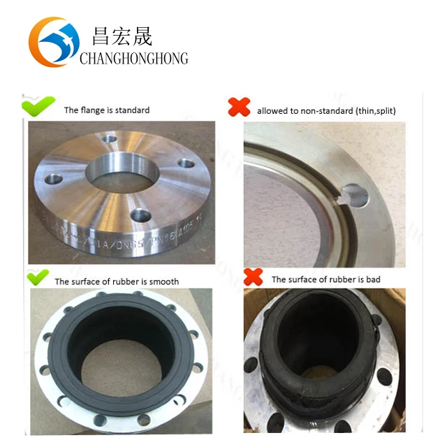 Epdm Rubber Connector Flexible Rubber Coupling with Flange for thermal pipes