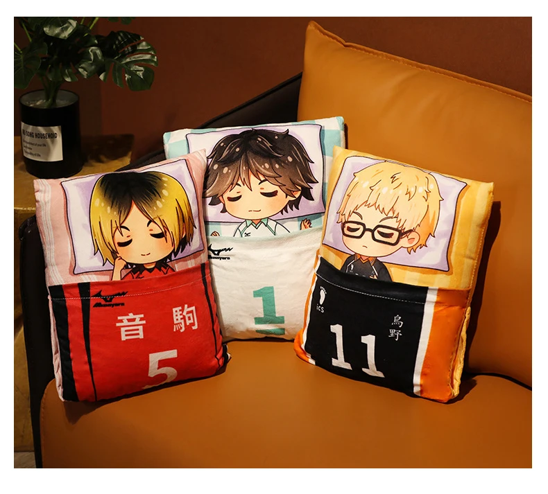36*27cm anime Haikyuu Manga Peripheral Cute Cartoon Plushies Oikawa Tooru Kei Tsukishima Kageyama Sofa Cushion Pillow Stuffed Pl