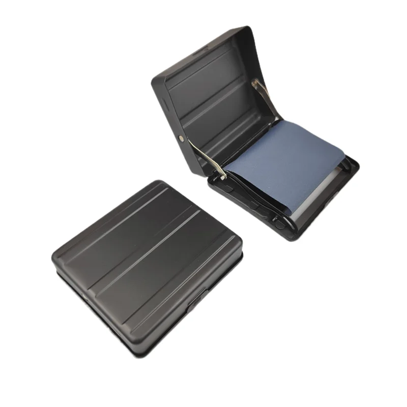 High Quality Metal Custom Manual Cigarette Maker Black Cigarette Roller Machine Case