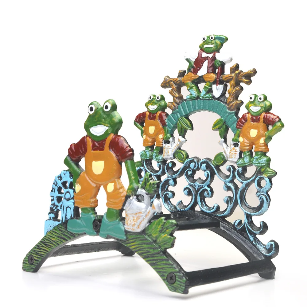 American retro load-bearing cast iron long water pipe rack bracket courtyard garden wall hanging water pipe storage rack