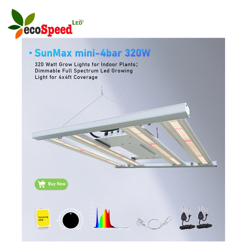 Quick shipping shenzhen weili Ecospeedled hydroponics 4bar 6bar 500w 320w led grow bar ca in stock 58x58cm 85x85cm 75 x 75 cm he