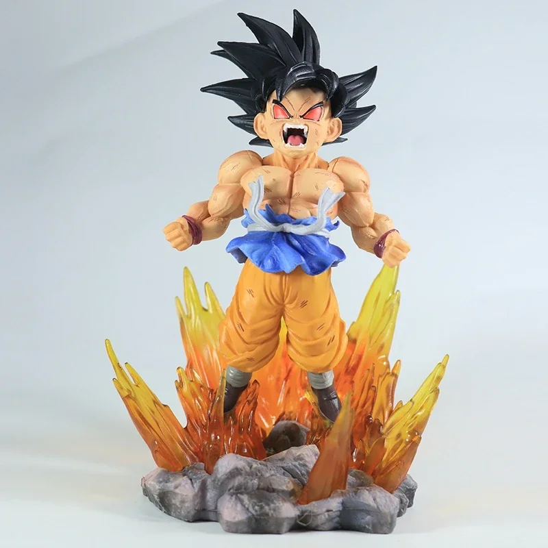 BANDAI 19 см DBZ SHK Kai Ape серии NO.2 светящиеся черные волосы супер четыре Гоку фигурка из ПВХ Взрывная модель аниме орнамент