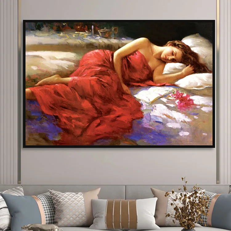 Modern Home Decor Wall Art Nude Art Painting Naked Beautiful Sex Girl Nude Art Oil Paintings By Number