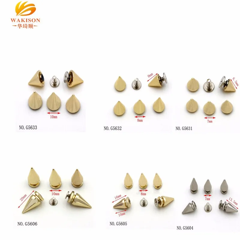 High Quality Metal Screw Spikes Rivets Studs for Clothing and Dog Collar