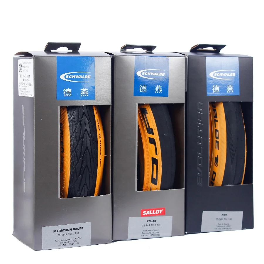 High Quality Bicycle tire 35-349 16 Inch 16x1 1 / 3 Ultra Light Yellow Side Tire 32-349 For Folding Tyres