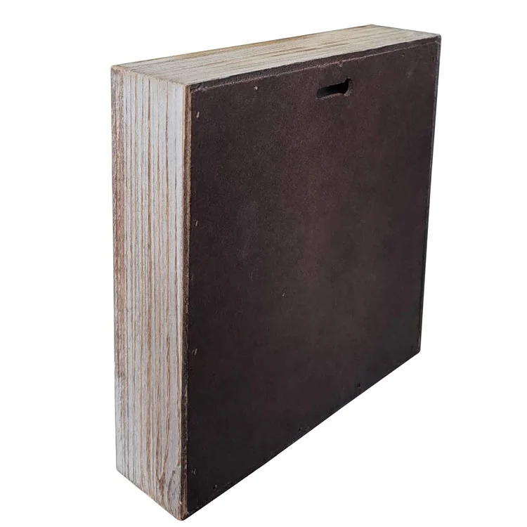 Rustic Embossed Retro Metal and Wood Framed Sign Modern Farmhouse Wall Hanging decor