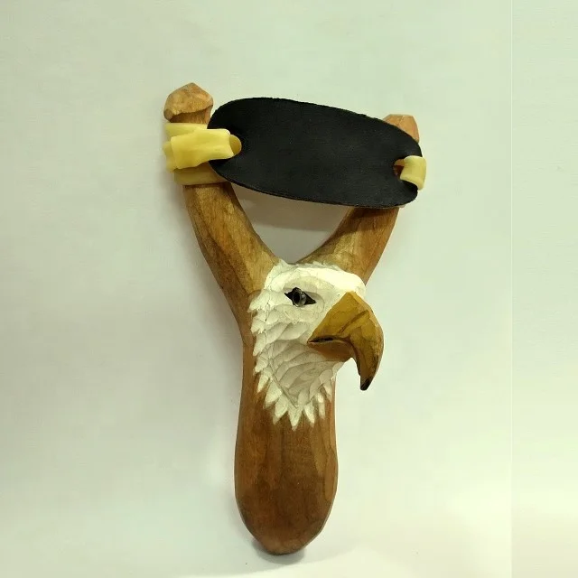 wood carved toy wooden slingshot