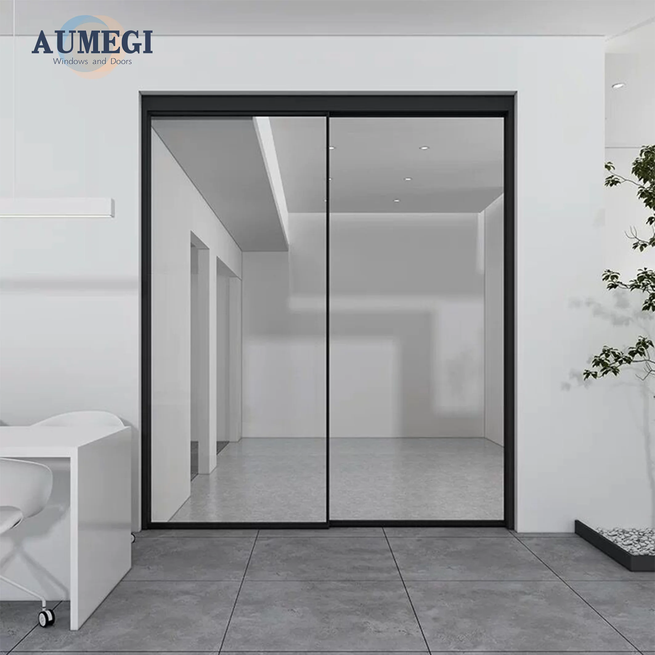 2021 Design Spacious Thin System Black Wheel Sliding Doors