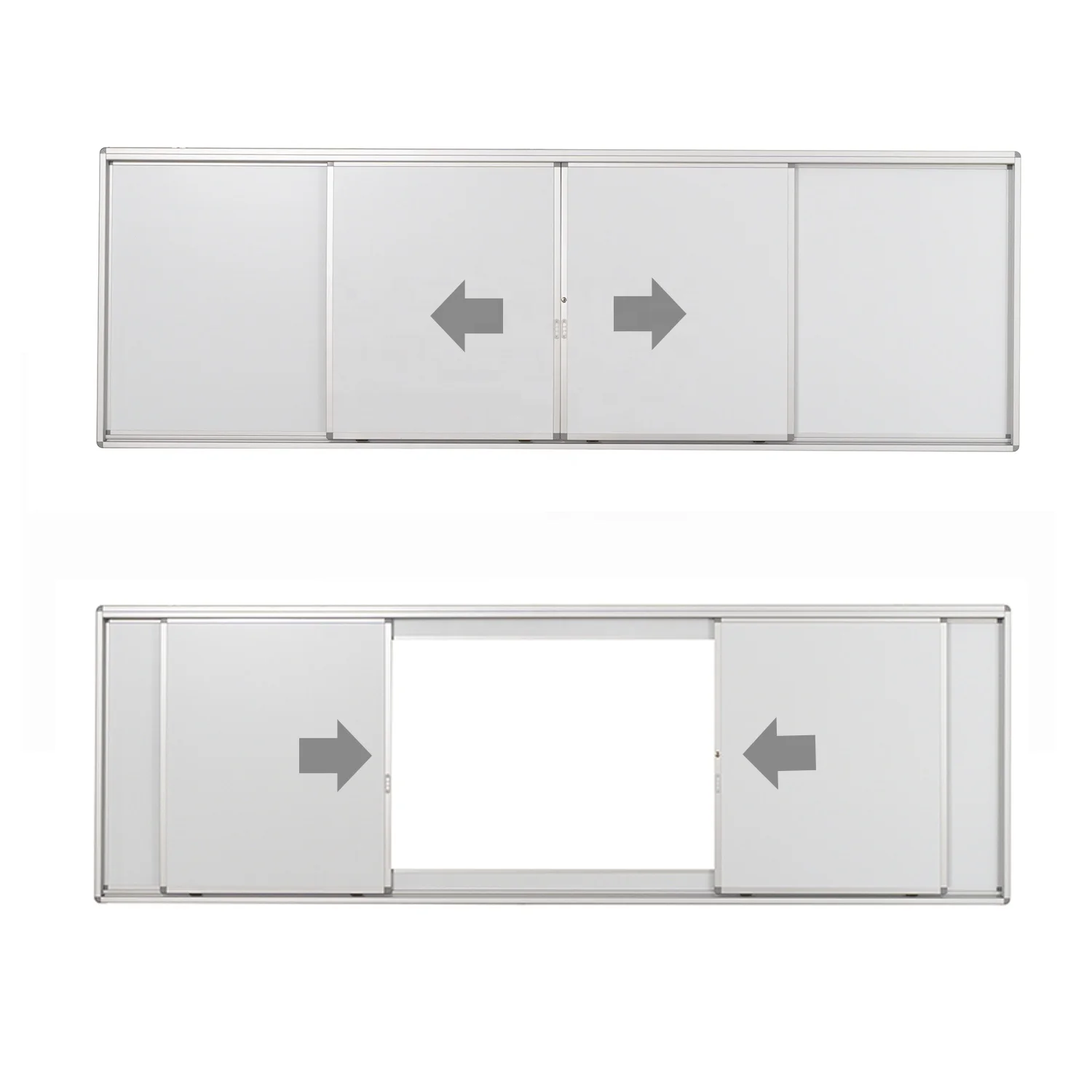 14*4.2FT  Multimedia Whiteboard Aluminium Frame  Magnetic Horizontal Sliding Board System for School