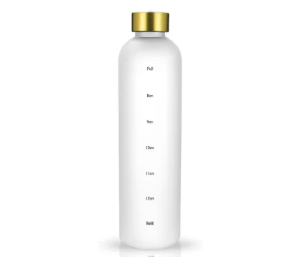2020 HOT sell custom frosted Tritan plastic water bottle with time marker BPA free