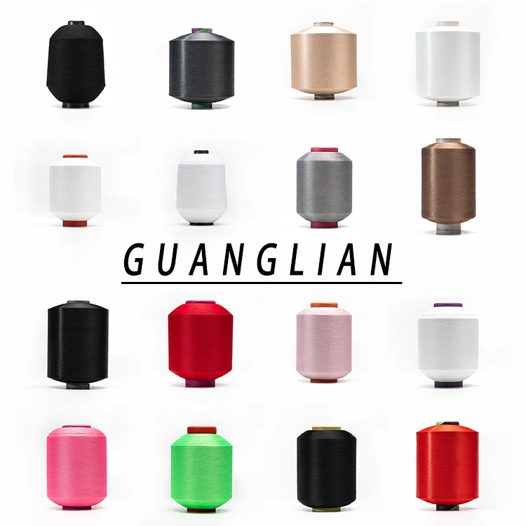 Cheapest price high elastic polyester yarn 100% polyester yarn nylon spandex covered yarn