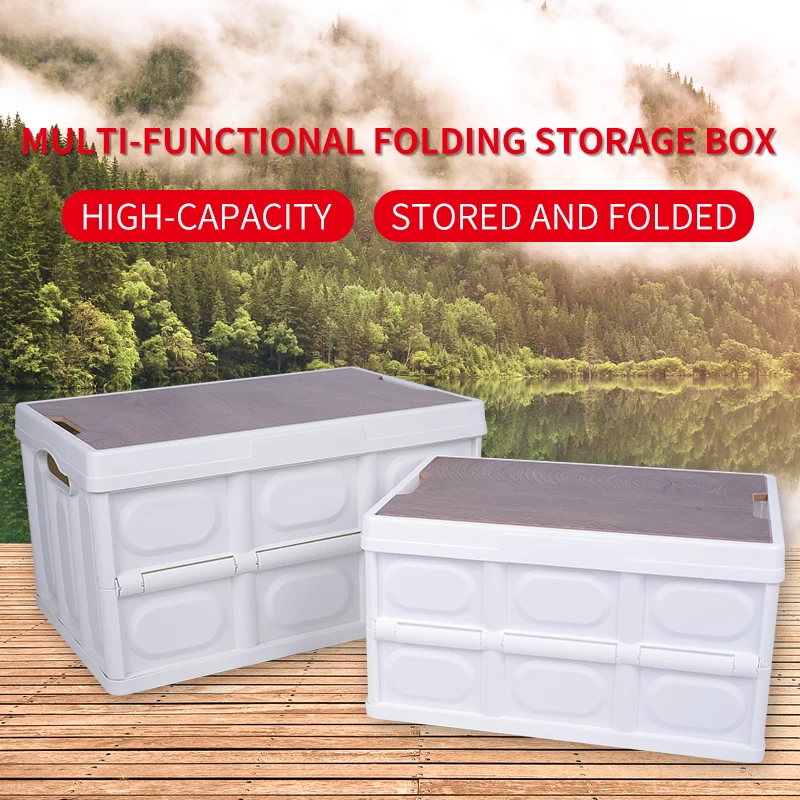 Outdoor storage  foldable  bag plastic cube storage box and trash can car storage box