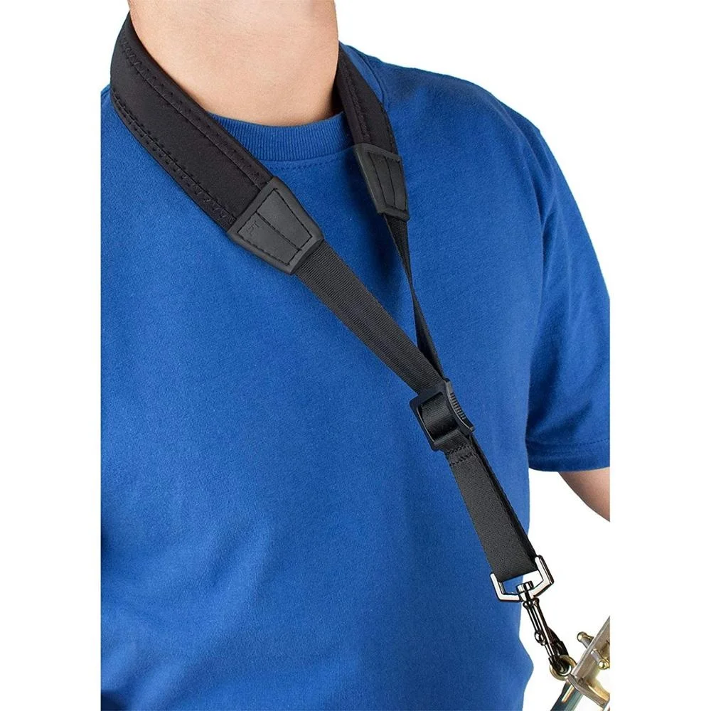 High Quality Comfortable 22-Inch Padded Neoprene Saxophone Neck Strap with Metal Snap