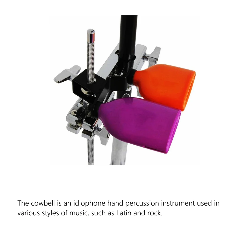 JELO  OF0093 high&low sound Clapperless cowbells ABS Cow Bell middle size Tuned cowbells Drum Stick Handheld Cowbells