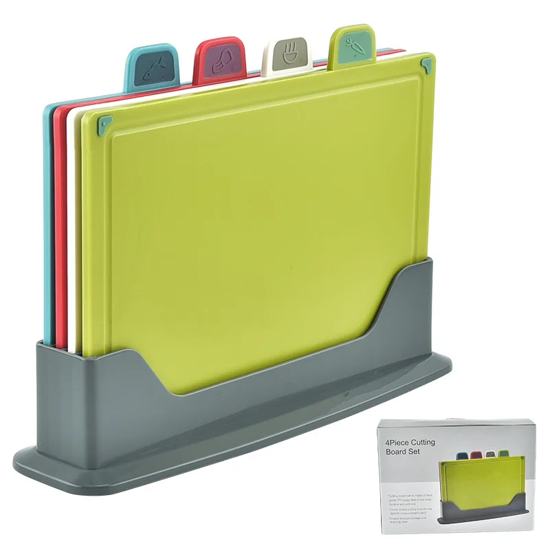 Wholesale Multi-functional Plastic Meat Chopping Fruit Vegetables Fish Kitchen Chopping Cutting Board Set