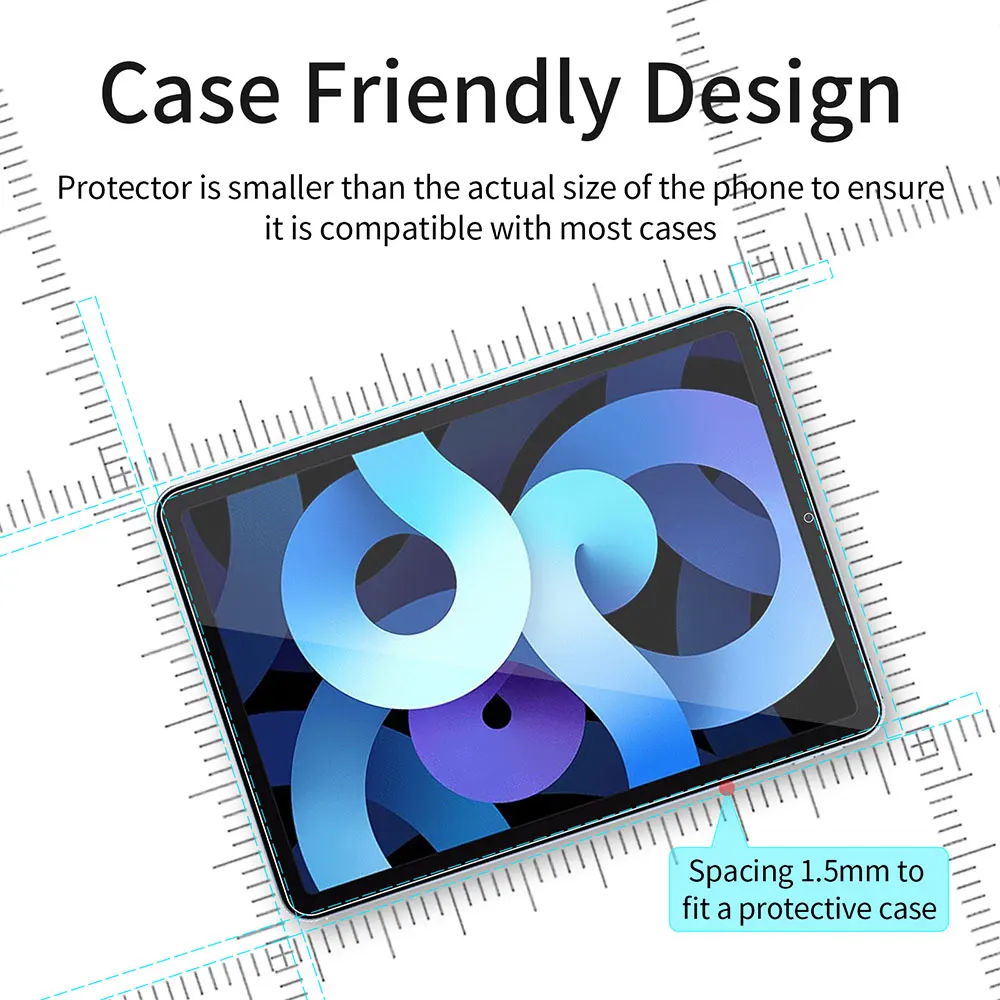 Scasycn Large Warehouse Easy Install 9H Tempered Glass for iPad Air 4 Screen Protector Protective Film