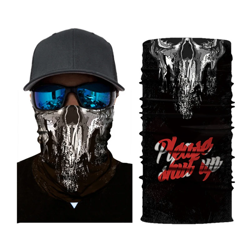 
Skull Fishing Paisley Bandana Face Crop Top Neck Gaiter Headwear Bandana Tube Outfit Customised Bandana Durag Calavera 