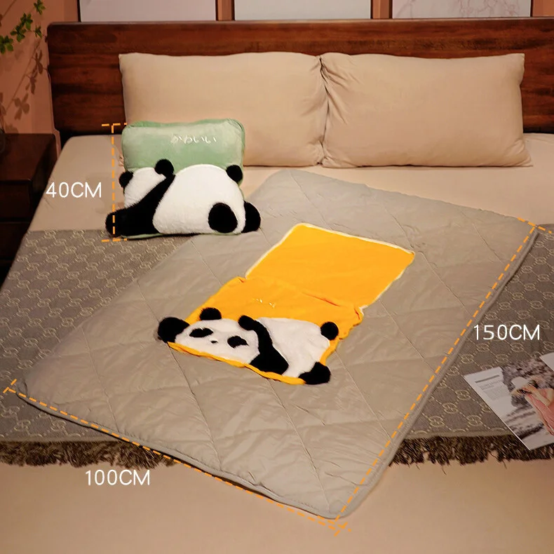 CE/ASTM 2024 Hot Selling Plush Toy Panda Pillow & Blanket For Children Customized Stuffed Animals Toys Plushie Special Gift