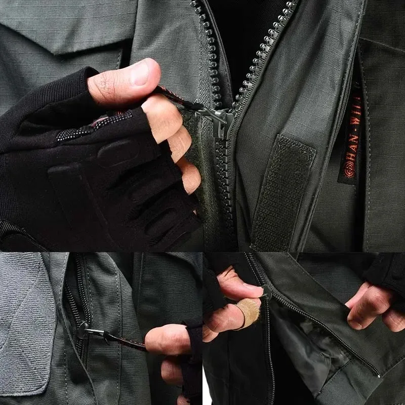 Wholesale M65 Camouflage Mens Waterproof Flight Pilot Hunting Clothes Windbreaker Coats Hoodie Multi Pocket Tactical Jackets