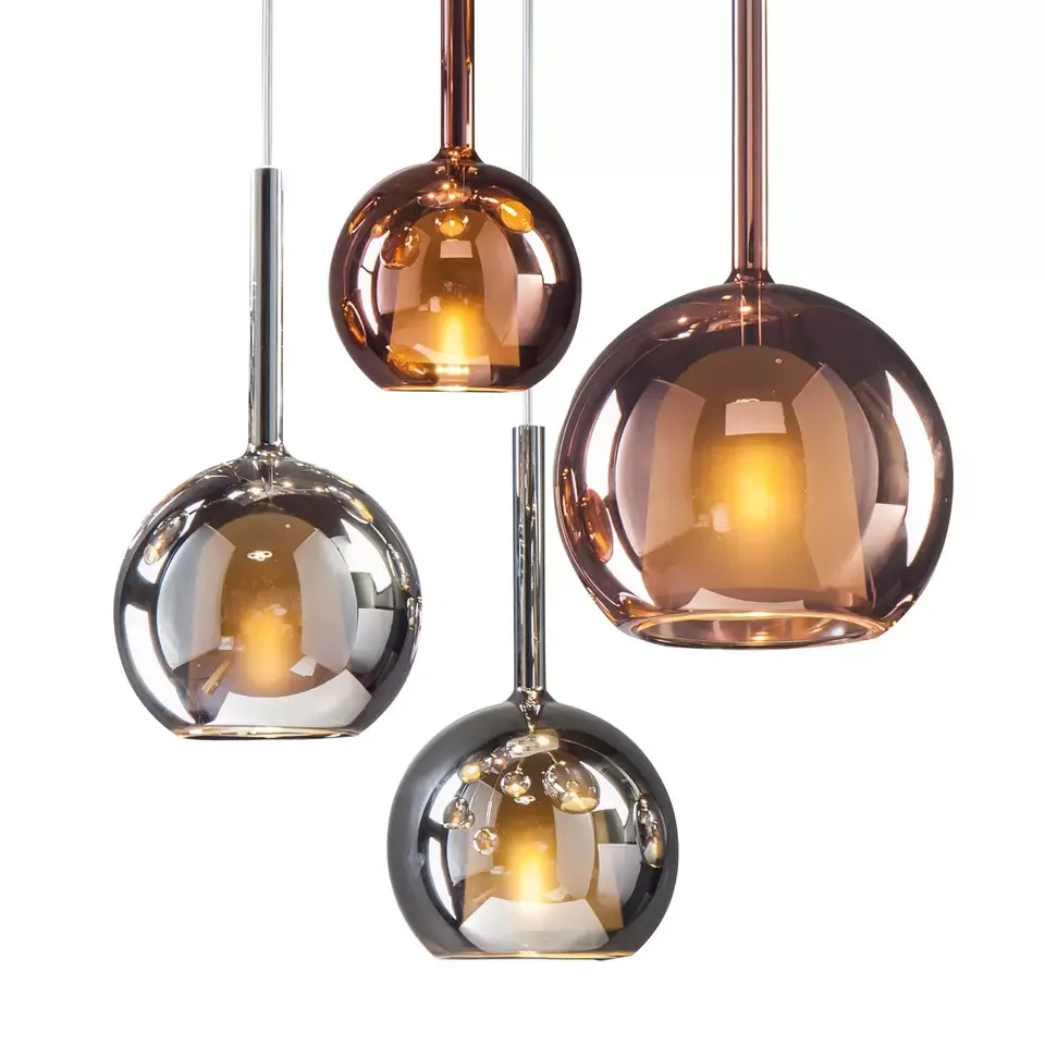 Modern creative designer Decoration Restaurant Fixture glass ball shape pendant lights