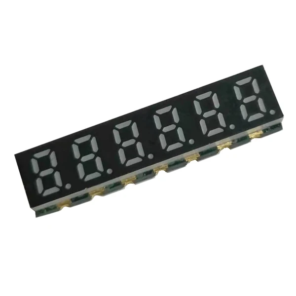 red 0.2 inch small size seven segment smd 7-segment 6 digit smt
