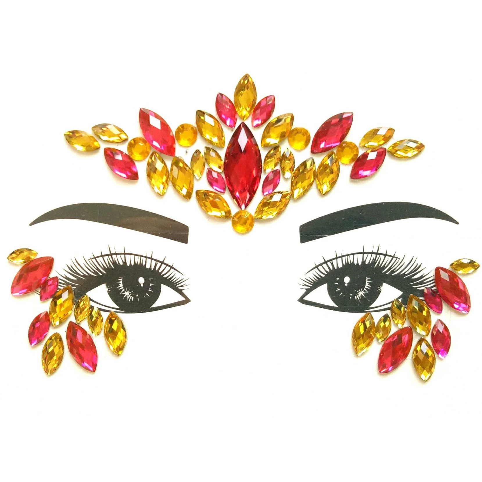 
face gems large bindi sticker crystal festival face jewels self adhesive glitter forehead bindis 