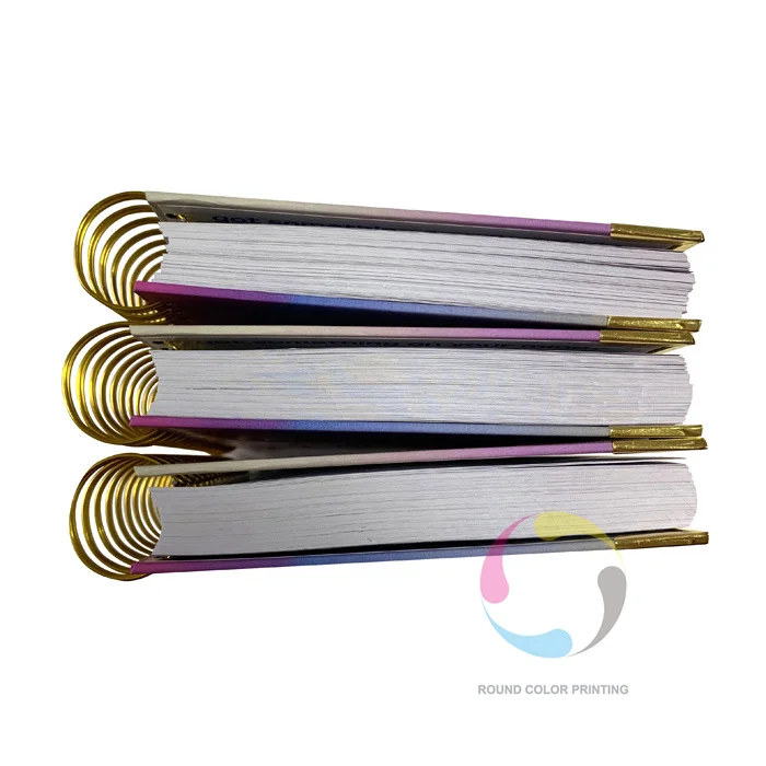 2023 Wholesale Custom Gold Luxury Spiral Bound Blank Linen Fabric Wedding Planner Book Stand Set