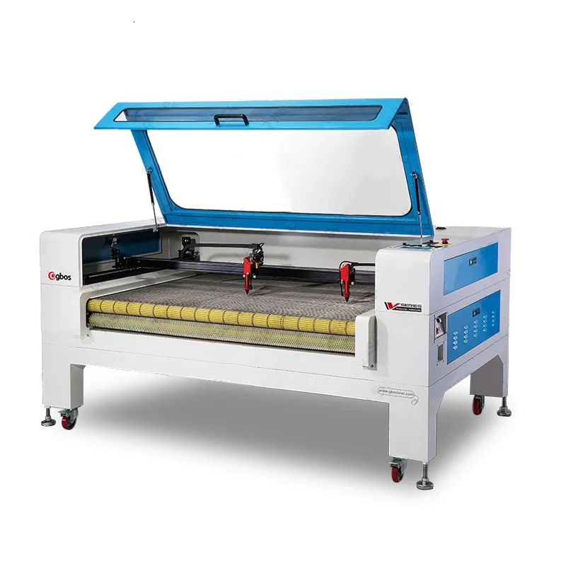 Gbos Appliques Cotton Roll  Auto Feeding Cut Price Cloth Leather Automatic Laser Cutting machine Fabric Cutter