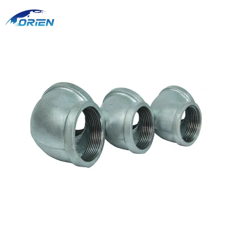 Fittings Malleable Cast Iron Pipe Fittings Elbow 90 Degree Band Equal Elbow 1/4' 3/8' 1/2' Complete Sizes Galvanized Elbow