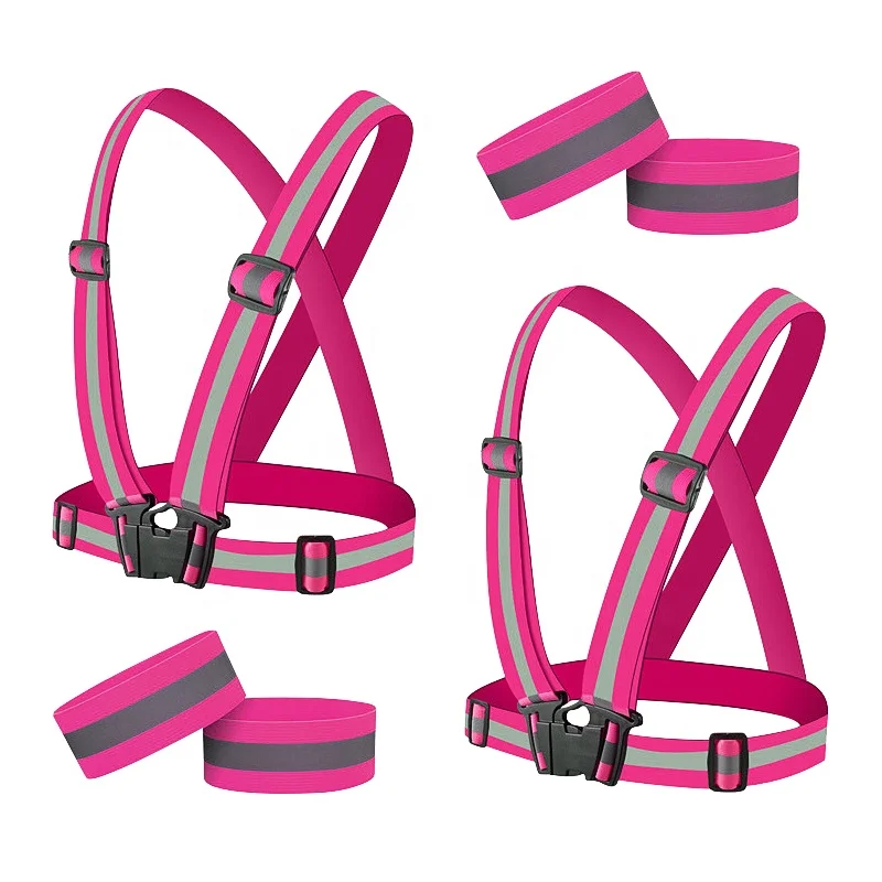 High Visibility Adjustable Safety Belt Reflective Sash Vest