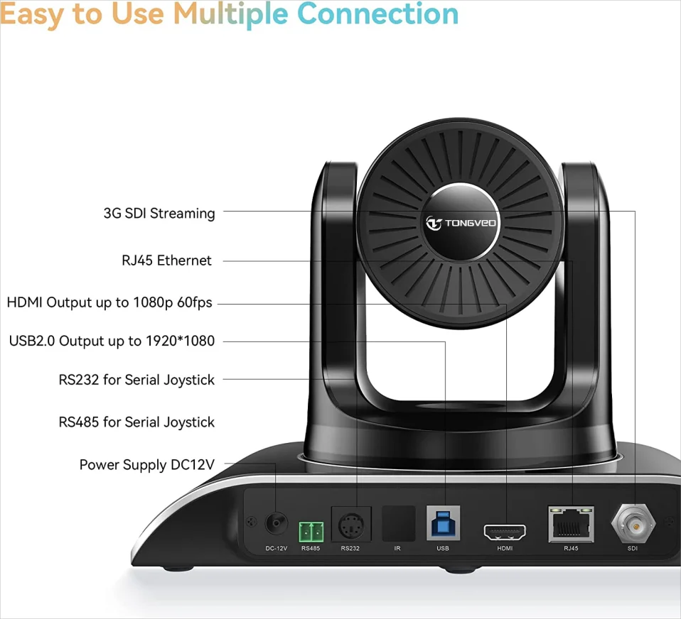 Truly 30x Optical Zoom NDI PTZ Camera 1080p60 Video Conference With SDI HDM1 RJ45 for Live Streaming